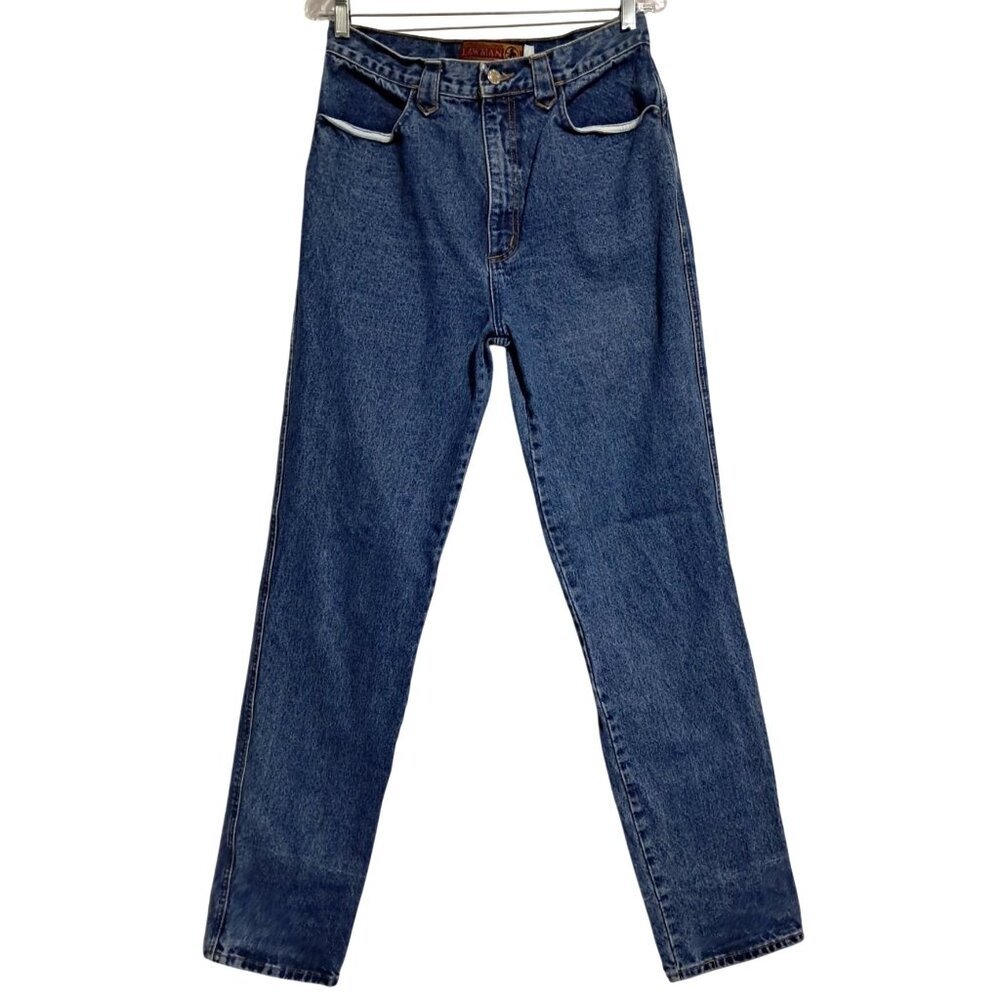 Lawman Western Womens Denim Jeans Size 15 100% Cotton High Rise Straight Leg Vin